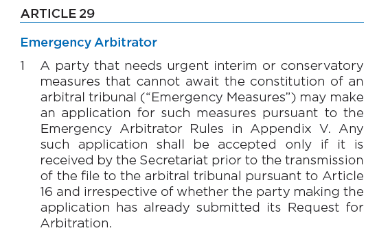 icc emergency arbitrator